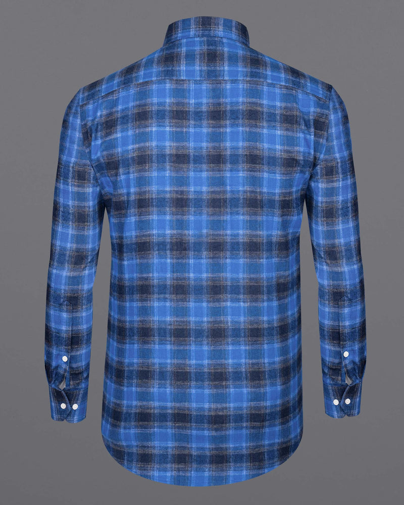 Tufts Blue and Cloud Burst Plaid Flannel Overshirt 6677-BD-38,6677-BD-H-38,6677-BD-39,6677-BD-H-39,6677-BD-40,6677-BD-H-40,6677-BD-42,6677-BD-H-42,6677-BD-44,6677-BD-H-44,6677-BD-46,6677-BD-H-46,6677-BD-48,6677-BD-H-48,6677-BD-50,6677-BD-H-50,6677-BD-52,6677-BD-H-52