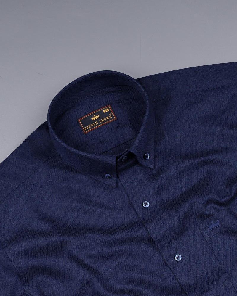 Ebony Clay Blue Luxurious Linen Shirt