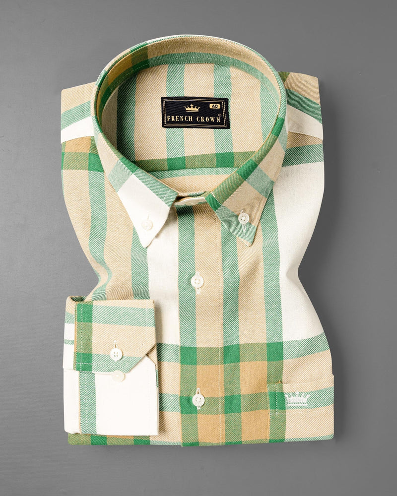 Chateau Green with Manhattan Checkered Flannel Shirt