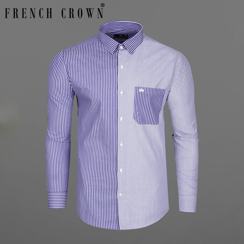 Victoria Blue Striped Premium Cotton Shirt