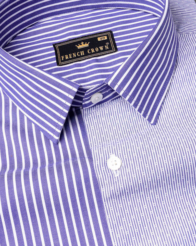 Victoria Blue Striped Premium Cotton Shirt