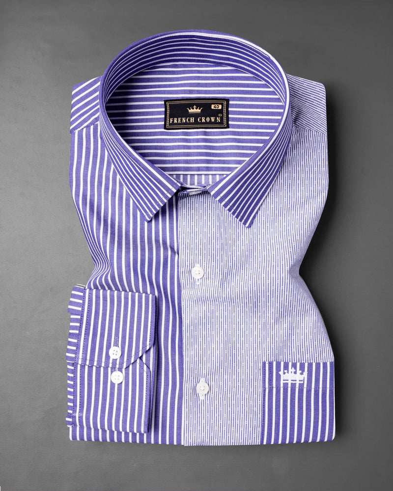 Victoria Blue Striped Premium Cotton Shirt