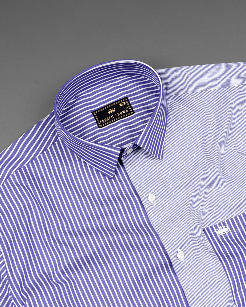 Victoria Blue Striped Premium Cotton Shirt