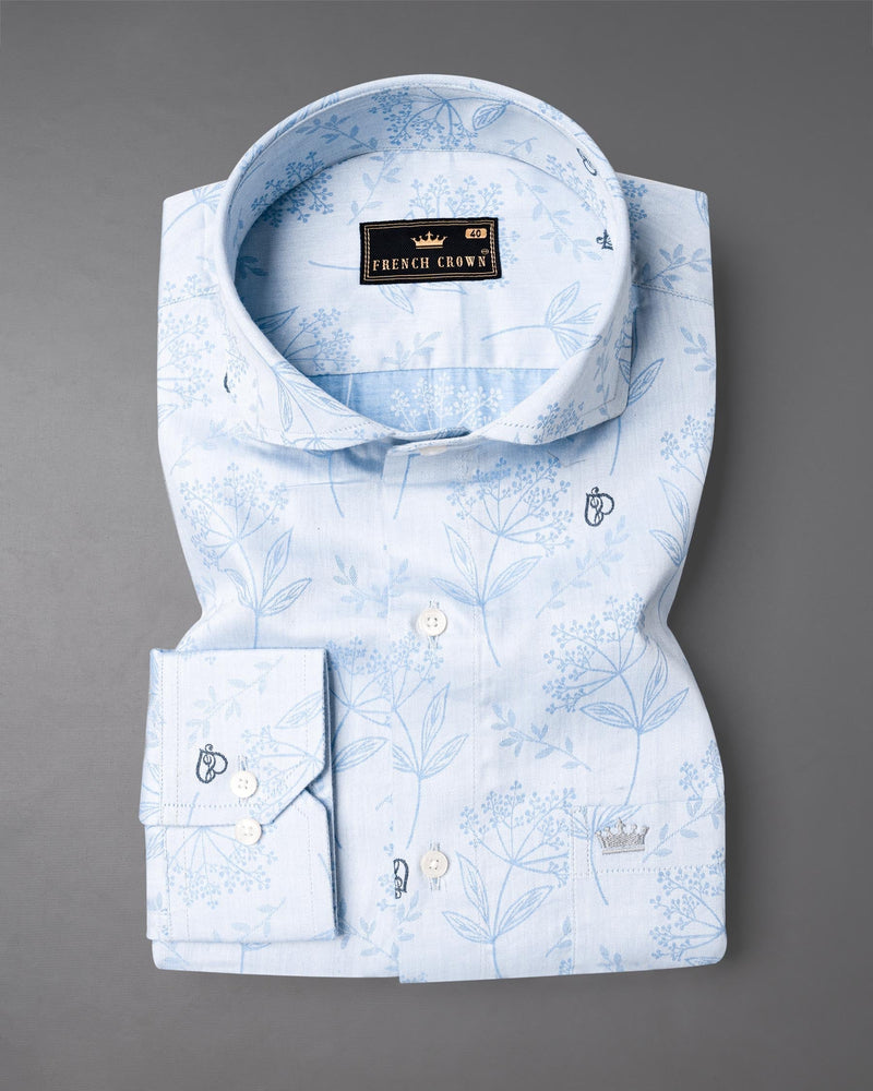 Link Water Tropical Jacquard Textured Premium Giza Cotton Shirt