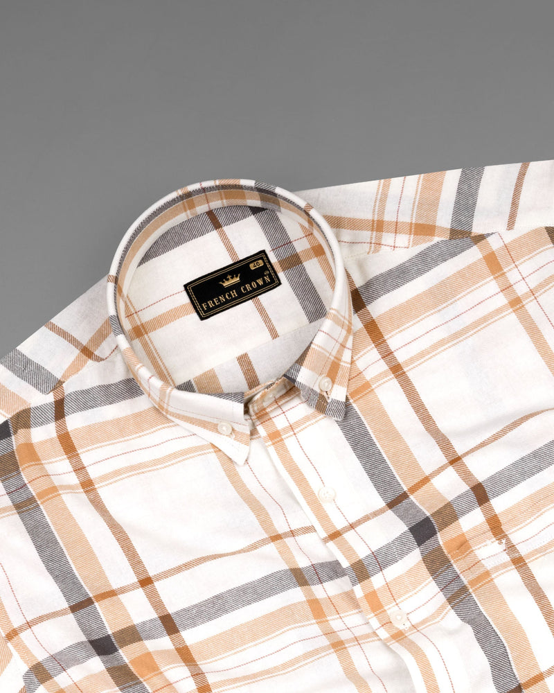 Off White Plaid Premium Tencel Shirt 6792-BD-38,6792-BD-38,6792-BD-39,6792-BD-39,6792-BD-40,6792-BD-40,6792-BD-42,6792-BD-42,6792-BD-44,6792-BD-44,6792-BD-46,6792-BD-46,6792-BD-48,6792-BD-48,6792-BD-50,6792-BD-50,6792-BD-52,6792-BD-52