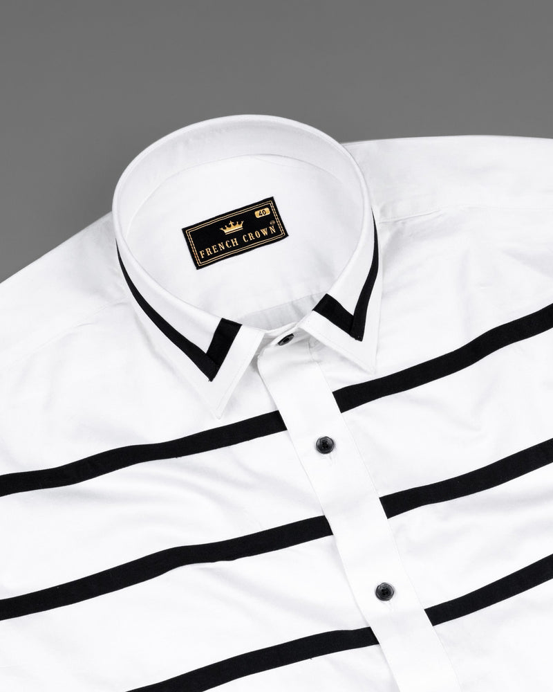 Black and White Striped  Super Soft Premium Cotton Designer Shirt 6821-BLK-38,6821-BLK-38,6821-BLK-39,6821-BLK-39,6821-BLK-40,6821-BLK-40,6821-BLK-42,6821-BLK-42,6821-BLK-44,6821-BLK-44,6821-BLK-46,6821-BLK-46,6821-BLK-48,6821-BLK-48,6821-BLK-50,6821-BLK-50,6821-BLK-52,6821-BLK-52