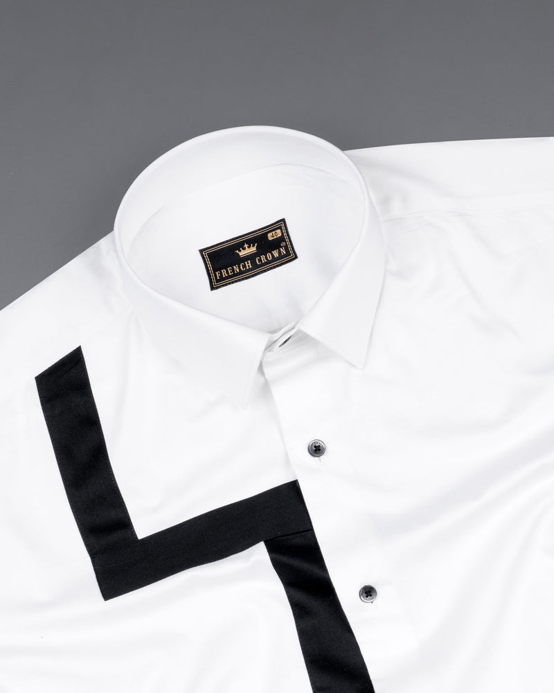 White with Black Super Soft Premium Cotton Designer Shirt 6822-BLK-38,6822-BLK-38,6822-BLK-39,6822-BLK-39,6822-BLK-40,6822-BLK-40,6822-BLK-42,6822-BLK-42,6822-BLK-44,6822-BLK-44,6822-BLK-46,6822-BLK-46,6822-BLK-48,6822-BLK-48,6822-BLK-50,6822-BLK-50,6822-BLK-52,6822-BLK-52