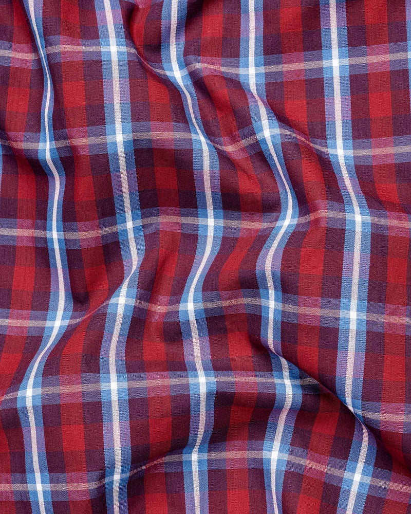 Pale Carmine with Cadillac Plaid Premium Cotton Shirt