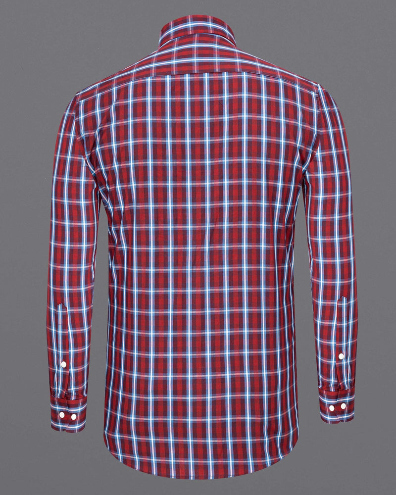 Pale Carmine with Cadillac Plaid Premium Cotton Shirt