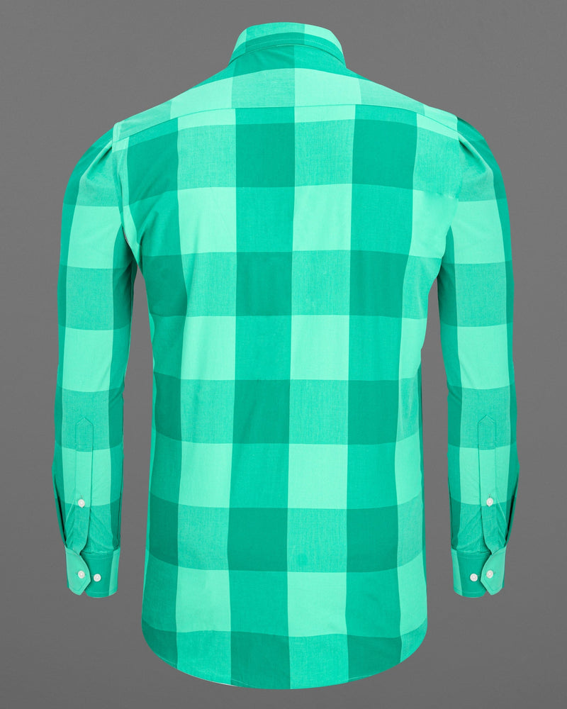 Riptide and Persian Green Premium Cotton Shirt