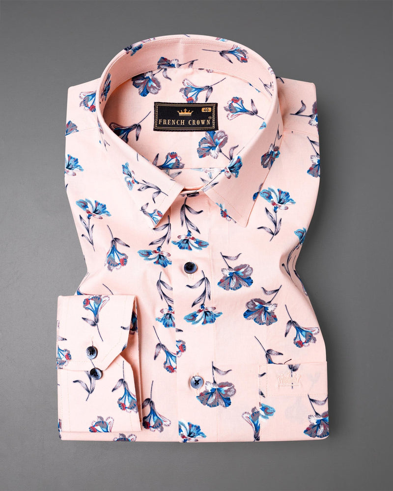 Cosmos Floral Printed Premium Cotton Shirt