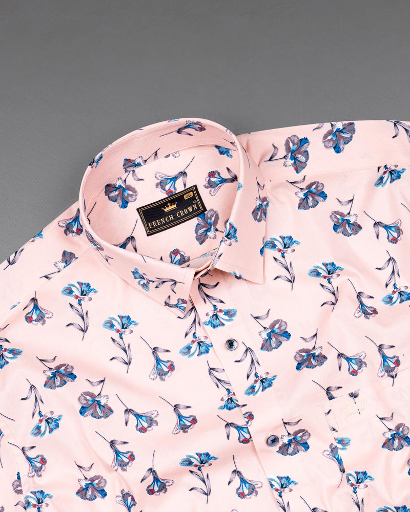 Cosmos Floral Printed Premium Cotton Shirt