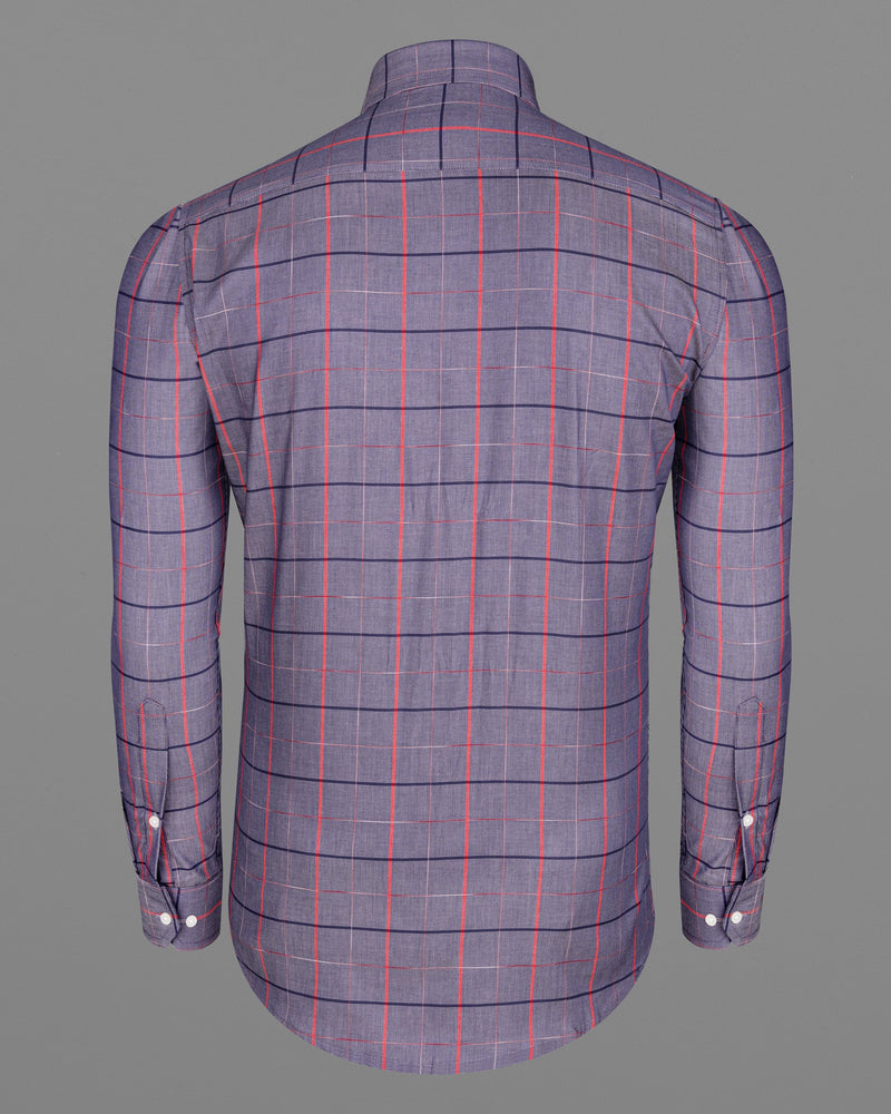 Oslo Windowpane Dobby Textured Premium Giza Cotton Shirt