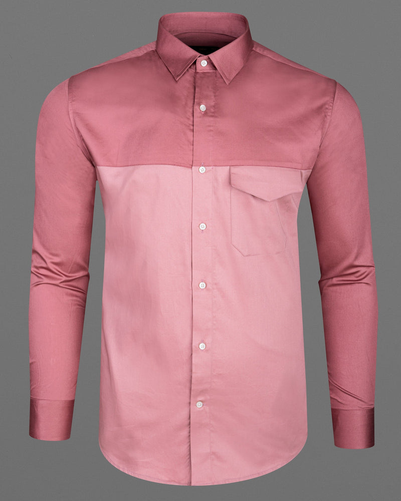 Dark Mauve and Blossom Pink Super Soft Premium Cotton Shirt