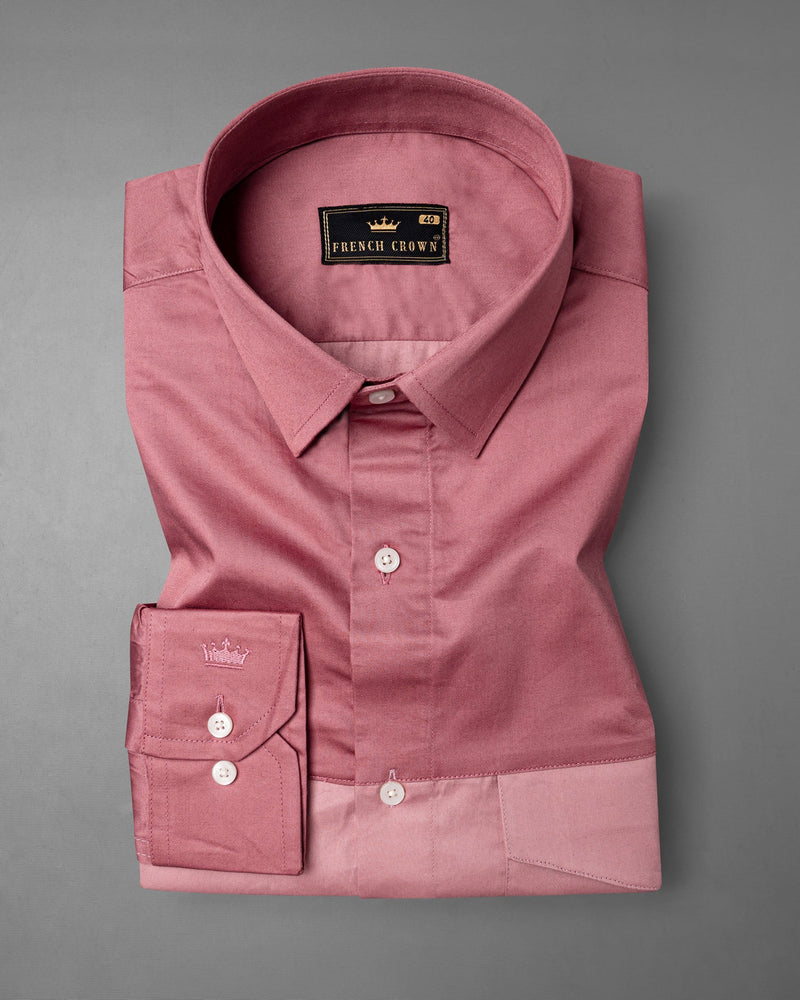 Dark Mauve and Blossom Pink Super Soft Premium Cotton Shirt