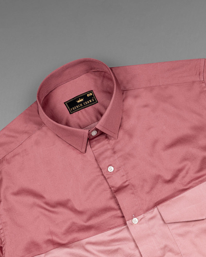 Dark Mauve and Blossom Pink Super Soft Premium Cotton Shirt