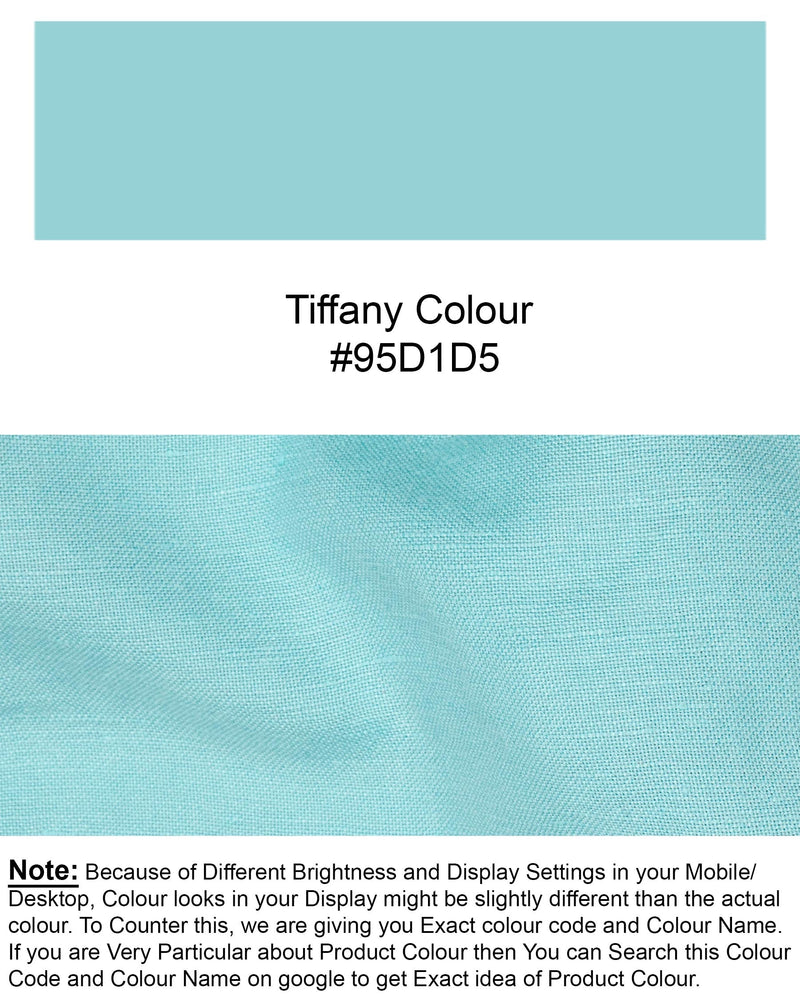 Tiffany Blue Luxurious Linen Shirt