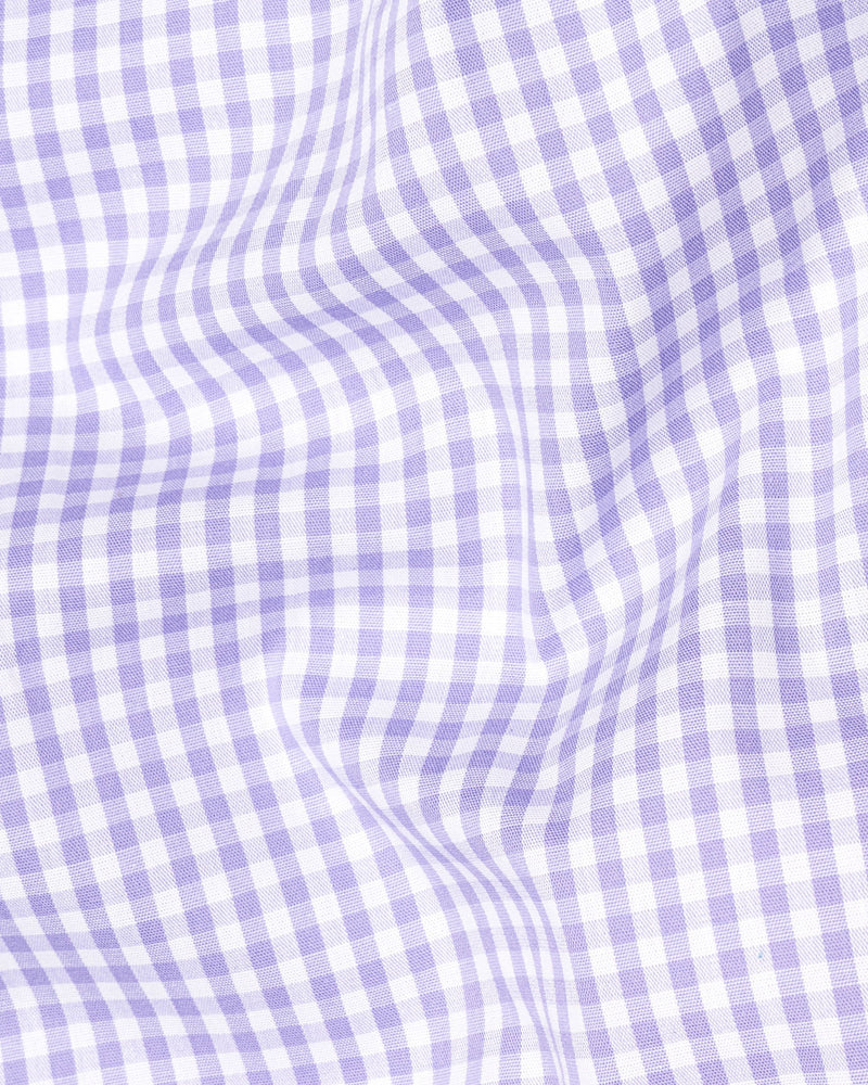 Thistle Lilac Checked Premium Cotton Shirt