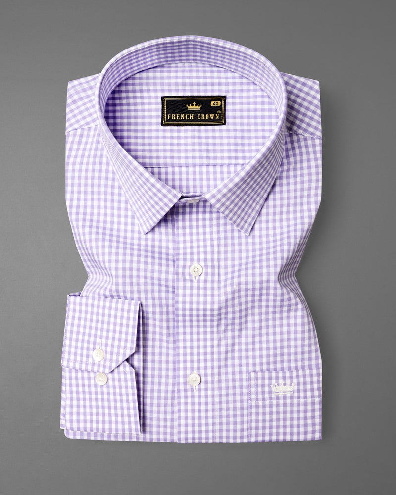 Thistle Lilac Checked Premium Cotton Shirt