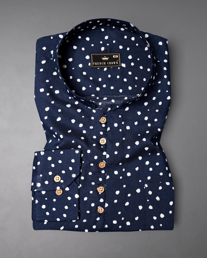 Firefly Dotted Premium Tencel Kurta Shirt