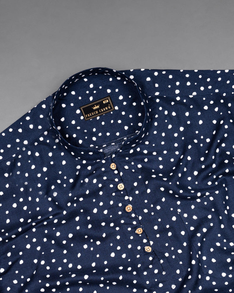 Firefly Dotted Premium Tencel Kurta Shirt