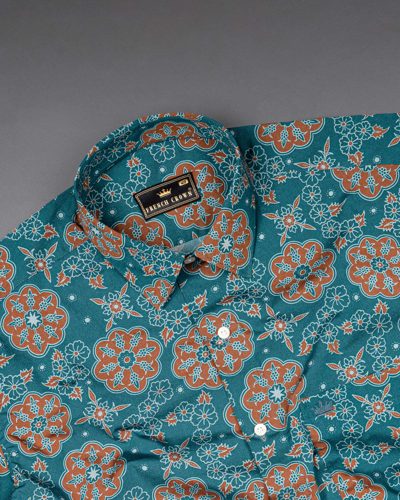 Ajrakh Style Printed Premium Cotton Shirt 7039-38, 7039-H-38, 7039-39, 7039-H-39, 7039-40, 7039-H-40, 7039-42, 7039-H-42, 7039-44, 7039-H-44, 7039-46, 7039-H-46, 7039-48, 7039-H-48, 7039-50, 7039-H-50, 7039-52, 7039-H-52