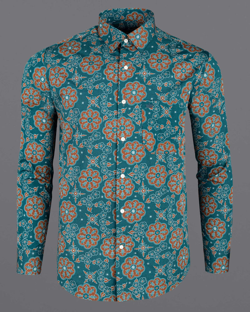 Ajrakh Style Printed Premium Cotton Shirt 7039-38, 7039-H-38, 7039-39, 7039-H-39, 7039-40, 7039-H-40, 7039-42, 7039-H-42, 7039-44, 7039-H-44, 7039-46, 7039-H-46, 7039-48, 7039-H-48, 7039-50, 7039-H-50, 7039-52, 7039-H-52