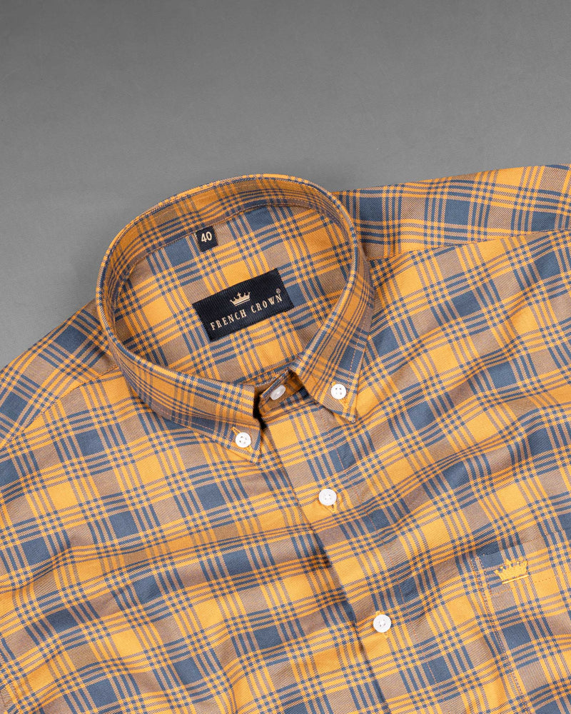 Deep Saffron and Arapawa Twill Plaid Premium Cotton Shirt 7044-BD-38, 7044-BD-H-38, 7044-BD-39, 7044-BD-H-39, 7044-BD-40, 7044-BD-H-40, 7044-BD-42, 7044-BD-H-42, 7044-BD-44, 7044-BD-H-44, 7044-BD-46, 7044-BD-H-46, 7044-BD-48, 7044-BD-H-48, 7044-BD-50, 7044-BD-H-50, 7044-BD-52, 7044-BD-H-52