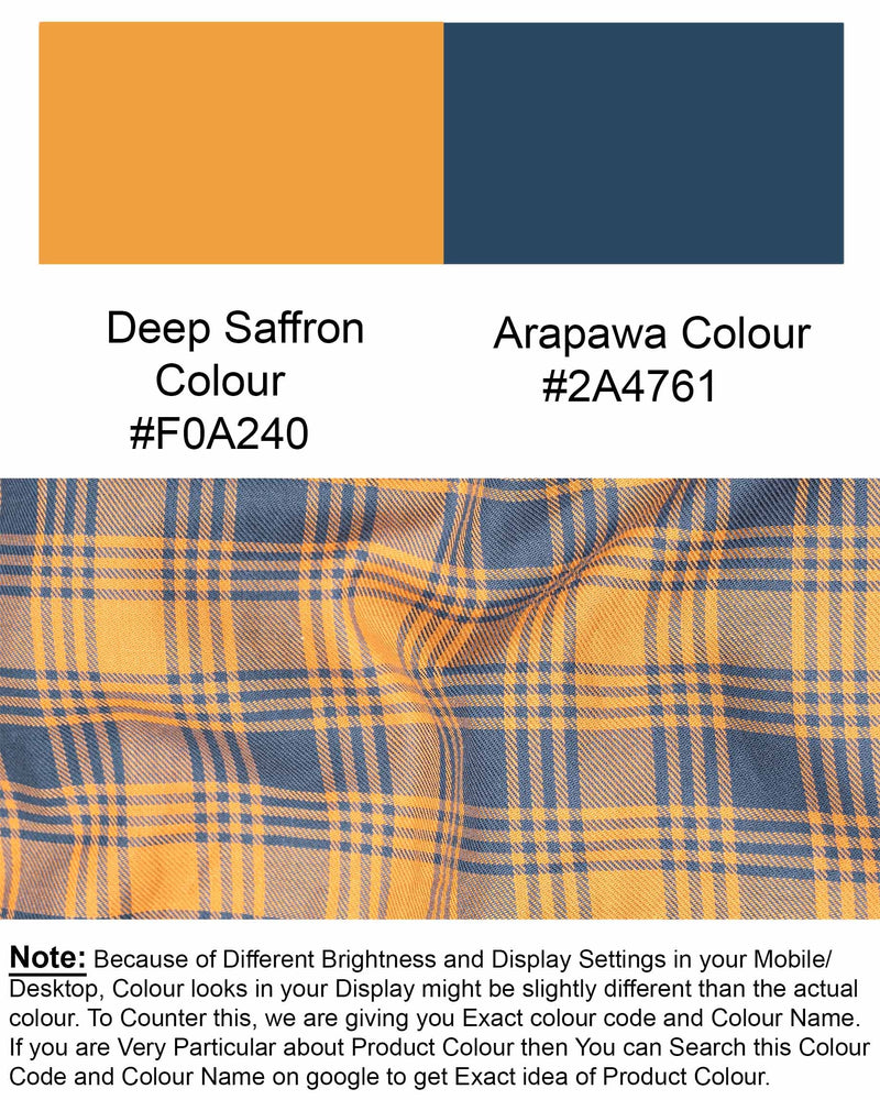 Deep Saffron and Arapawa Twill Plaid Premium Cotton Shirt 7044-BD-38, 7044-BD-H-38, 7044-BD-39, 7044-BD-H-39, 7044-BD-40, 7044-BD-H-40, 7044-BD-42, 7044-BD-H-42, 7044-BD-44, 7044-BD-H-44, 7044-BD-46, 7044-BD-H-46, 7044-BD-48, 7044-BD-H-48, 7044-BD-50, 7044-BD-H-50, 7044-BD-52, 7044-BD-H-52