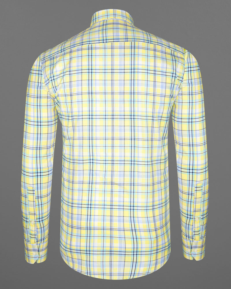 Primrose Yellow with Pale Green Twill Plaid Premium Cotton Shirt 7046-CA-38, 7046-CA-H-38, 7046-CA-39, 7046-CA-H-39, 7046-CA-40, 7046-CA-H-40, 7046-CA-42, 7046-CA-H-42, 7046-CA-44, 7046-CA-H-44, 7046-CA-46, 7046-CA-H-46, 7046-CA-48, 7046-CA-H-48, 7046-CA-50, 7046-CA-H-50, 7046-CA-52, 7046-CA-H-52