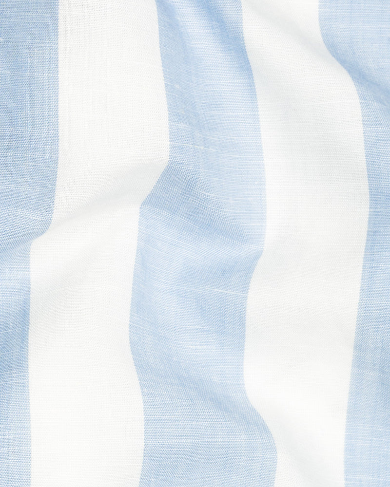 White and Gainsboro Blue Striped Luxurious Linen Shirt 7062-M-38,7062-M-38,7062-M-39,7062-M-39,7062-M-40,7062-M-40,7062-M-42,7062-M-42,7062-M-44,7062-M-44,7062-M-46,7062-M-46,7062-M-48,7062-M-48,7062-M-50,7062-M-50,7062-M-52,7062-M-52