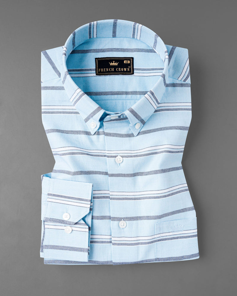 Spindle Blue Horizontal Double Striped Royal Oxford Shirt 7066-BD-38,7066-BD-38,7066-BD-39,7066-BD-39,7066-BD-40,7066-BD-40,7066-BD-42,7066-BD-42,7066-BD-44,7066-BD-44,7066-BD-46,7066-BD-46,7066-BD-48,7066-BD-48,7066-BD-50,7066-BD-50,7066-BD-52,7066-BD-52