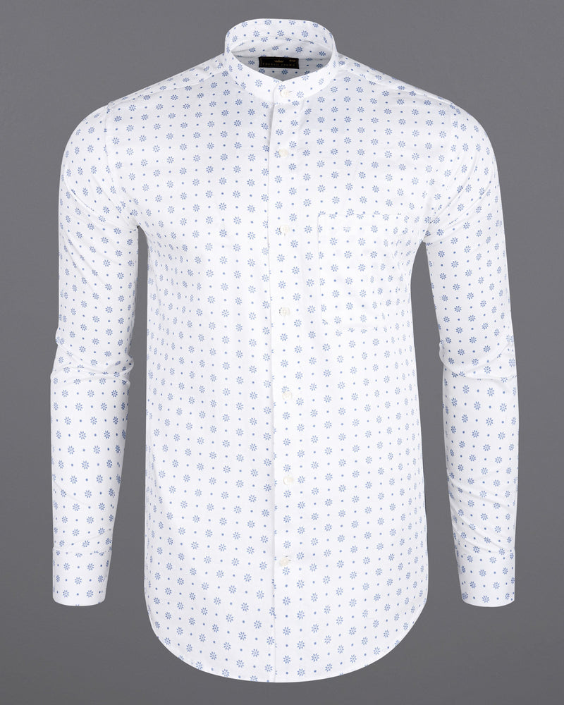 Bright White With Pale Cerulean Blue Floral Printed Premium Satin Shirt 7092-M-38,7092-M-38,7092-M-39,7092-M-39,7092-M-40,7092-M-40,7092-M-42,7092-M-42,7092-M-44,7092-M-44,7092-M-46,7092-M-46,7092-M-48,7092-M-48,7092-M-50,7092-M-50,7092-M-52,7092-M-52