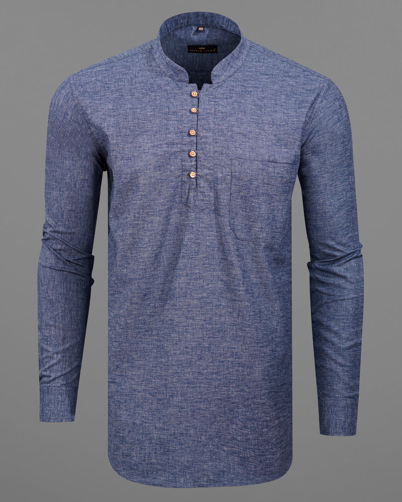 Shuttle Blue Heavyweight Luxurious Linen Kurta Shirt 7130-KS-38,7130-KS-H-38,7130-KS-39,7130-KS-H-39,7130-KS-40,7130-KS-H-40,7130-KS-42,7130-KS-H-42,7130-KS-44,7130-KS-H-44,7130-KS-46,7130-KS-H-46,7130-KS-48,7130-KS-H-48,7130-KS-50,7130-KS-H-50,7130-KS-52,7130-KS-H-52