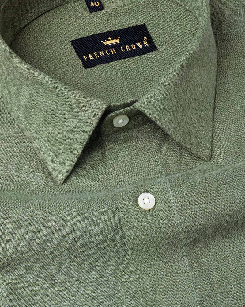 Greyish Green Premium Tencel Shirt 7137-38,7137-H-38,7137-39,7137-H-39,7137-40,7137-H-40,7137-42,7137-H-42,7137-44,7137-H-44,7137-46,7137-H-46,7137-48,7137-H-48,7137-50,7137-H-50,7137-52,7137-H-52