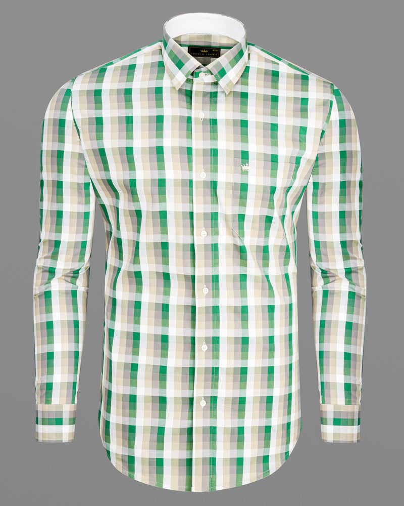 Janna Beige and Greenish Plaid Twill Textured Premium Cotton Shirt 7147-CP-38,7147-CP-H-38,7147-CP-39,7147-CP-H-39,7147-CP-40,7147-CP-H-40,7147-CP-42,7147-CP-H-42,7147-CP-44,7147-CP-H-44,7147-CP-46,7147-CP-H-46,7147-CP-48,7147-CP-H-48,7147-CP-50,7147-CP-H-50,7147-CP-52,7147-CP-H-52