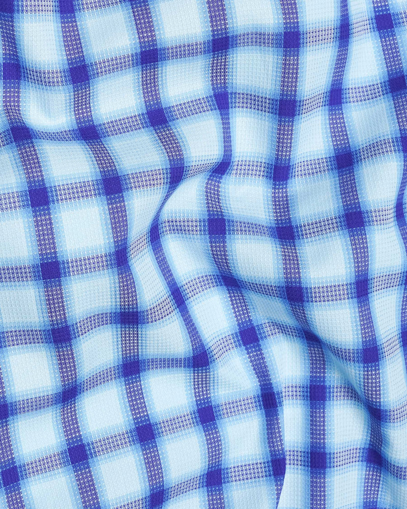 Jagged Ice and Cerulean Blue Checkered Dobby Textured Premium Giza Cotton Shirt 7151-CA-38,7151-CA-H-38,7151-CA-39,7151-CA-H-39,7151-CA-40,7151-CA-H-40,7151-CA-42,7151-CA-H-42,7151-CA-44,7151-CA-H-44,7151-CA-46,7151-CA-H-46,7151-CA-48,7151-CA-H-48,7151-CA-50,7151-CA-H-50,7151-CA-52,7151-CA-H-52