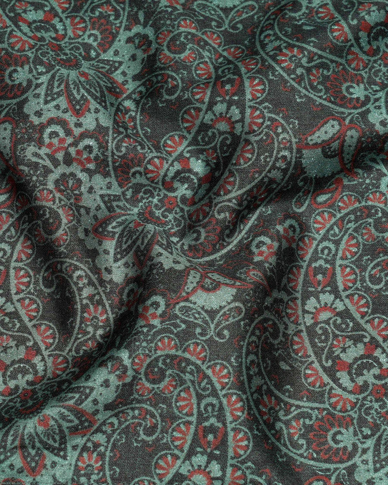 Oxley green and Thunder Paisley Super Soft Premium Cotton Shirt 7153-GR-38,7153-GR-H-38,7153-GR-39,7153-GR-H-39,7153-GR-40,7153-GR-H-40,7153-GR-42,7153-GR-H-42,7153-GR-44,7153-GR-H-44,7153-GR-46,7153-GR-H-46,7153-GR-48,7153-GR-H-48,7153-GR-50,7153-GR-H-50,7153-GR-52,7153-GR-H-52