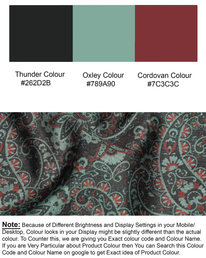 Oxley green and Thunder Paisley Super Soft Premium Cotton Shirt 7153-GR-38,7153-GR-H-38,7153-GR-39,7153-GR-H-39,7153-GR-40,7153-GR-H-40,7153-GR-42,7153-GR-H-42,7153-GR-44,7153-GR-H-44,7153-GR-46,7153-GR-H-46,7153-GR-48,7153-GR-H-48,7153-GR-50,7153-GR-H-50,7153-GR-52,7153-GR-H-52