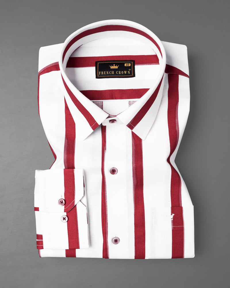 Bright White With Stiletto Red Vertical Striped Royal Oxford Shirt 7161-MN-38,7161-MN-H-38,7161-MN-39,7161-MN-H-39,7161-MN-40,7161-MN-H-40,7161-MN-42,7161-MN-H-42,7161-MN-44,7161-MN-H-44,7161-MN-46,7161-MN-H-46,7161-MN-48,7161-MN-H-48,7161-MN-50,7161-MN-H-50,7161-MN-52,7161-MN-H-52