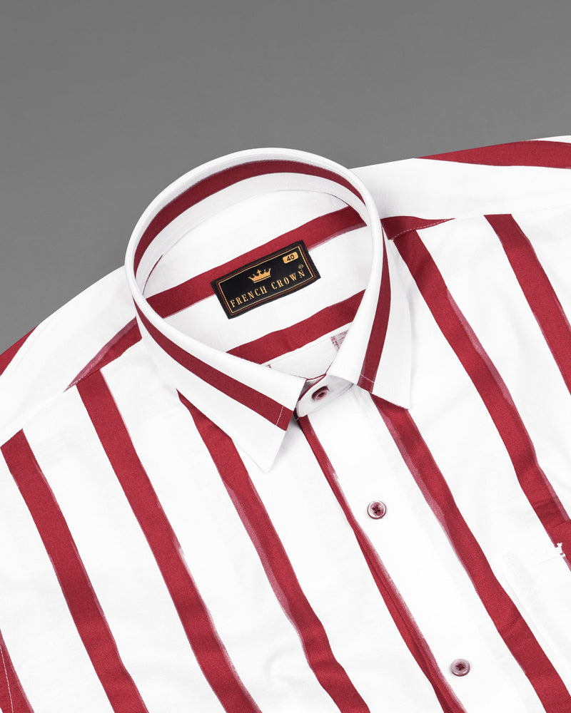 Bright White With Stiletto Red Vertical Striped Royal Oxford Shirt 7161-MN-38,7161-MN-H-38,7161-MN-39,7161-MN-H-39,7161-MN-40,7161-MN-H-40,7161-MN-42,7161-MN-H-42,7161-MN-44,7161-MN-H-44,7161-MN-46,7161-MN-H-46,7161-MN-48,7161-MN-H-48,7161-MN-50,7161-MN-H-50,7161-MN-52,7161-MN-H-52