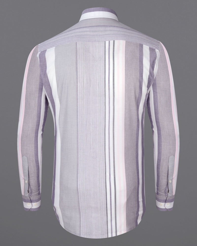 Celeste Gray with Opera Mauve Striped Premium Cotton Shirt 7162-38,7162-H-38,7162-39,7162-H-39,7162-40,7162-H-40,7162-42,7162-H-42,7162-44,7162-H-44,7162-46,7162-H-46,7162-48,7162-H-48,7162-50,7162-H-50,7162-52,7162-H-52