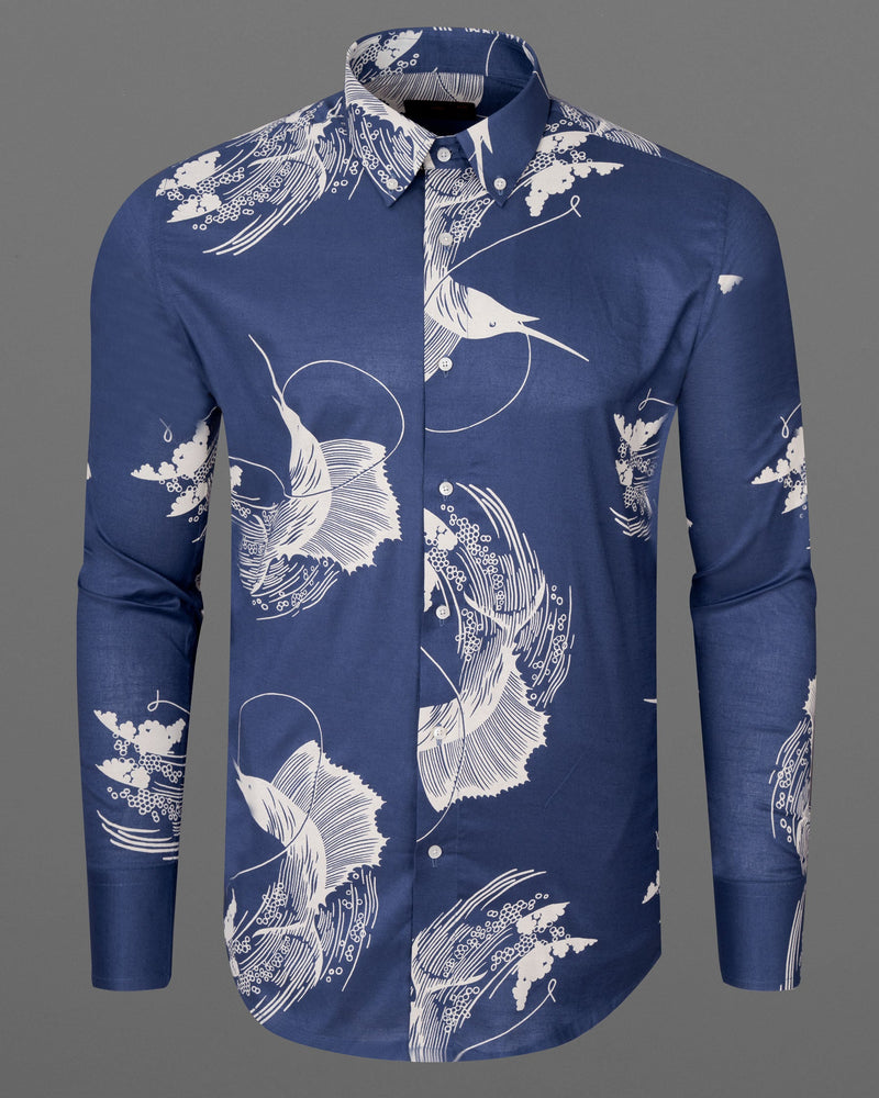 Rhino Blue Dolphin Printed Royal Oxford Shirt 7167-BD-38,7167-BD-H-38,7167-BD-39,7167-BD-H-39,7167-BD-40,7167-BD-H-40,7167-BD-42,7167-BD-H-42,7167-BD-44,7167-BD-H-44,7167-BD-46,7167-BD-H-46,7167-BD-48,7167-BD-H-48,7167-BD-50,7167-BD-H-50,7167-BD-52,7167-BD-H-52