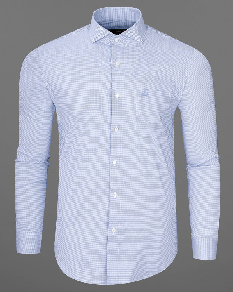 Dark Cerulean Blue and White Checkered Premium Cotton Shirt 7173-CA-38,7173-CA-H-38,7173-CA-39,7173-CA-H-39,7173-CA-40,7173-CA-H-40,7173-CA-42,7173-CA-H-42,7173-CA-44,7173-CA-H-44,7173-CA-46,7173-CA-H-46,7173-CA-48,7173-CA-H-48,7173-CA-50,7173-CA-H-50,7173-CA-52,7173-CA-H-52