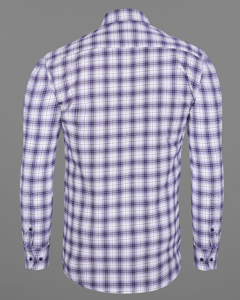 Manatee and white Plaid Oxford Royal Overshirt