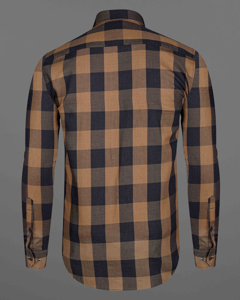 Santa Fe with Charcoal Plaid Twill Overshirt