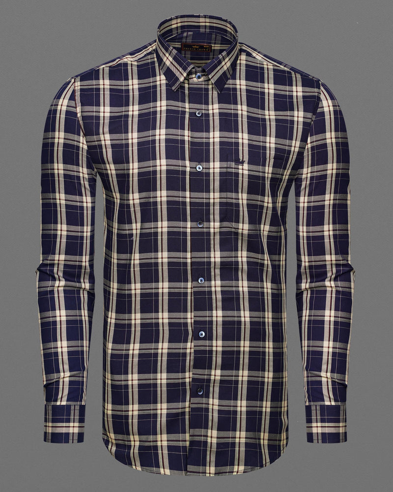 Bleached Cedar Plaid Twill Premium Cotton Shirt