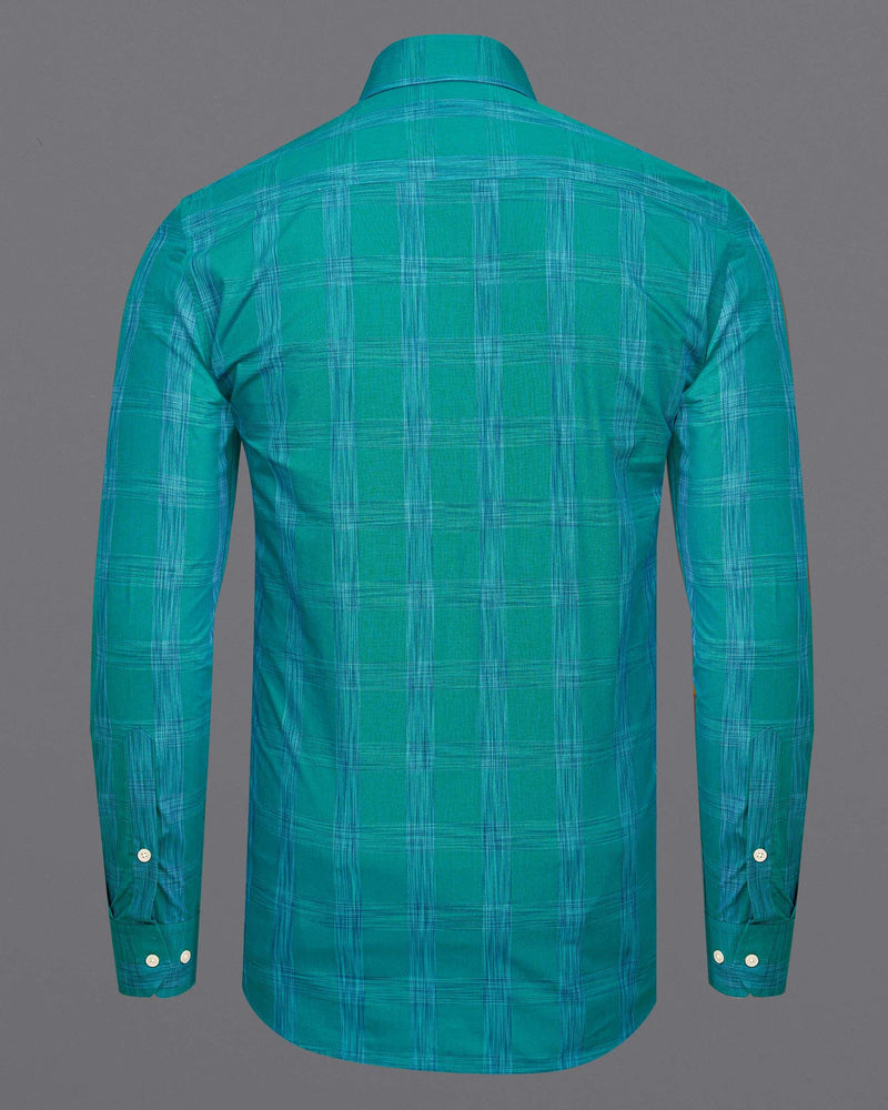 Teal Green Plaid Premium Cotton Shirt 7219-CA-38,7219-CA-H-38,7219-CA-39,7219-CA-H-39,7219-CA-40,7219-CA-H-40,7219-CA-42,7219-CA-H-42,7219-CA-44,7219-CA-H-44,7219-CA-46,7219-CA-H-46,7219-CA-48,7219-CA-H-48,7219-CA-50,7219-CA-H-50,7219-CA-52,7219-CA-H-52