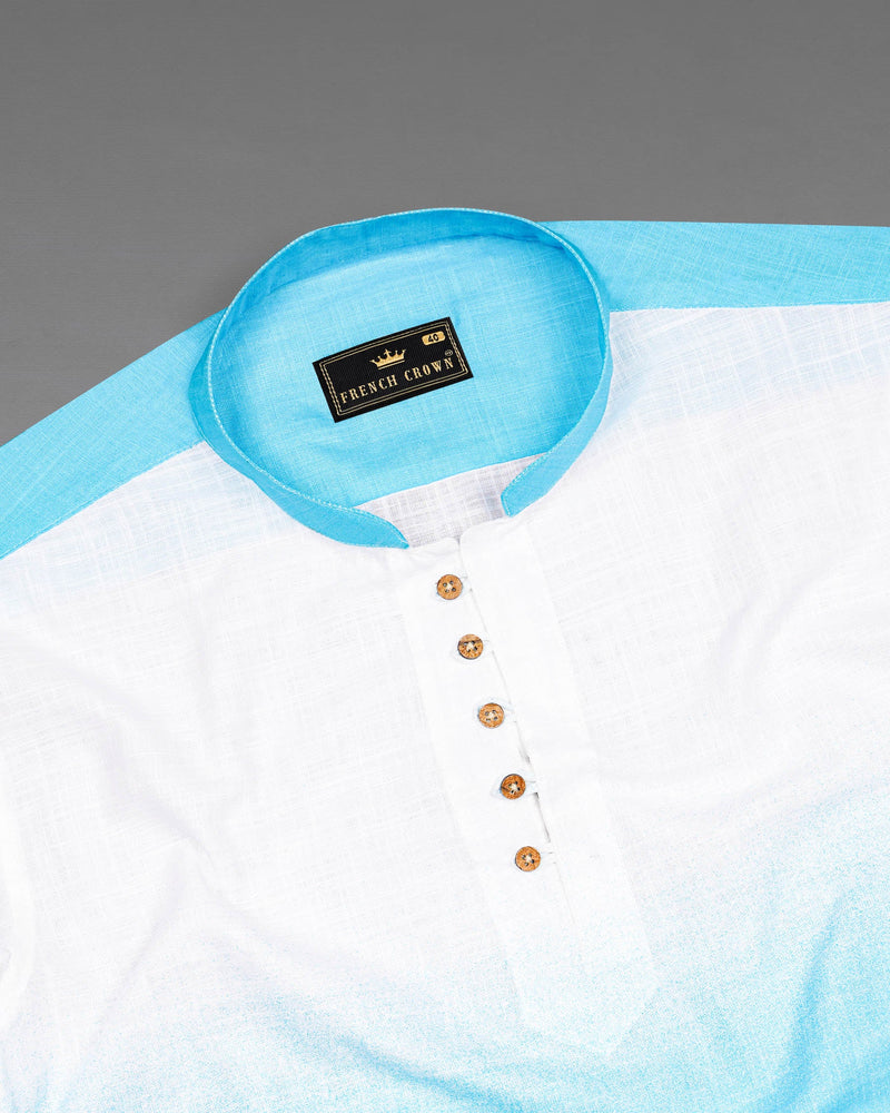 Turquoise Blue with Bright White Luxurious Linen Kurta Shirt 7242-KS -38,7242-KS -H-38,7242-KS -39,7242-KS -H-39,7242-KS -40,7242-KS -H-40,7242-KS -42,7242-KS -H-42,7242-KS -44,7242-KS -H-44,7242-KS -46,7242-KS -H-46,7242-KS -48,7242-KS -H-48,7242-KS -50,7242-KS -H-50,7242-KS -52,7242-KS -H-52