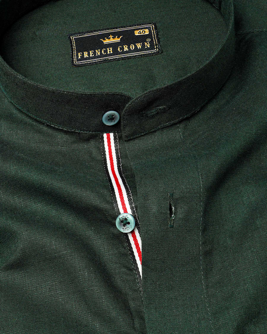 Celtic Green Luxurious Linen Shirt